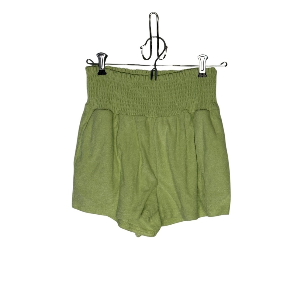 No comment Lime Green terry cloth shorts size Medium